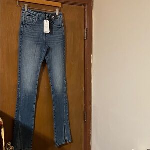 Express Dark Blue Straight Leg Women's Jeans